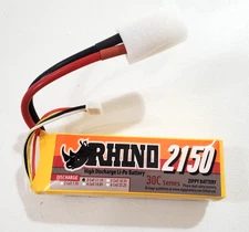 Rhino 2150 30C Series High Discharge Li-Po RC Battery 3-cell 11.1V