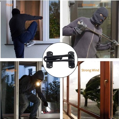 Door Reinforcement Lock Latch Swing Bar Lock for Home Security Front Door Loc...