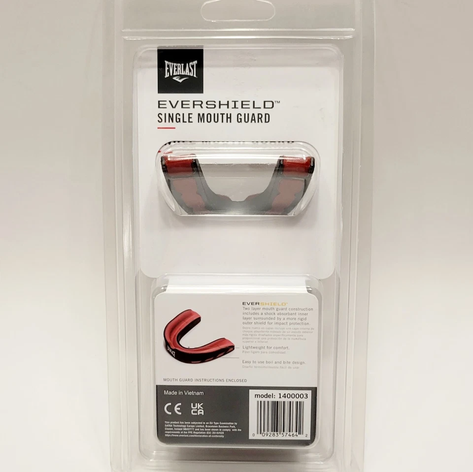 Protector deportivo Everlast Evershield de una sola boca tecnología de doble capa + estuche de transporte Foto 4 de 4