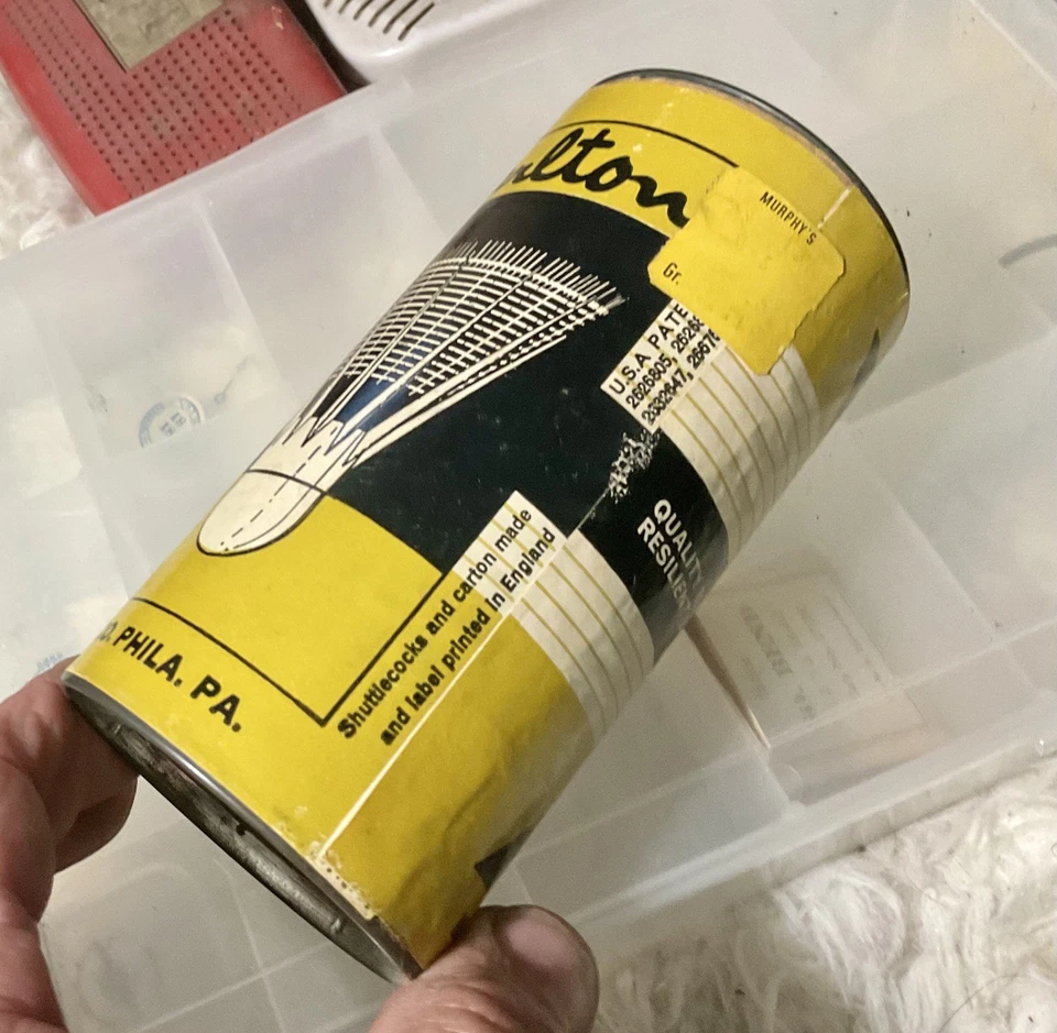 Contenedor de plástico vintage Carlton Pro Sports bádminton birdies  Foto 4 de 4