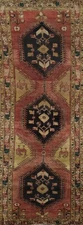 Antique 11 ft Runner Rug 3x11 with Rich Earthy Design Wool Handmade Nomad Carpet