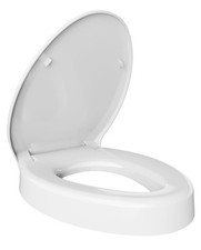 Elevated Toilet seat 3 inch, Elongated Toilet seat risers for Seniors, Slow C...