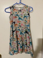 BFUstyle Colorful Sundress Casual Cats On Beige Background