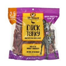 Hubert Pet Premium Duck Jerky Dog Treats, Grain Free, Low Ingredient, USA Tes...