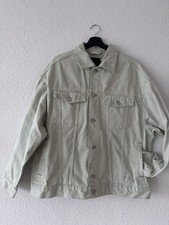 H&M Jeansjacke Twilljacke kastig grau grün Größe L