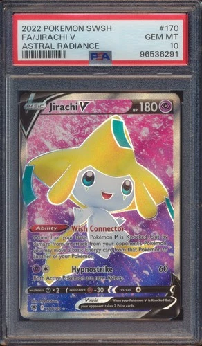 2022 POKEMON ASTRAL RADIANCE JIRACHI V FULL ART #170 PSA 10!
