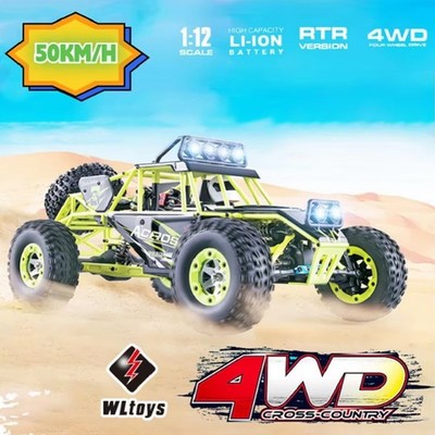 WLtoys 12427 2.4G 1:12 4WD Crawler Remote Control RC Car LED Light Buggy Vehicle