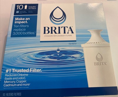 Genuine Brita Water Pitcher Filters Set Of 9. 1 Sealed Box/1 Open Box