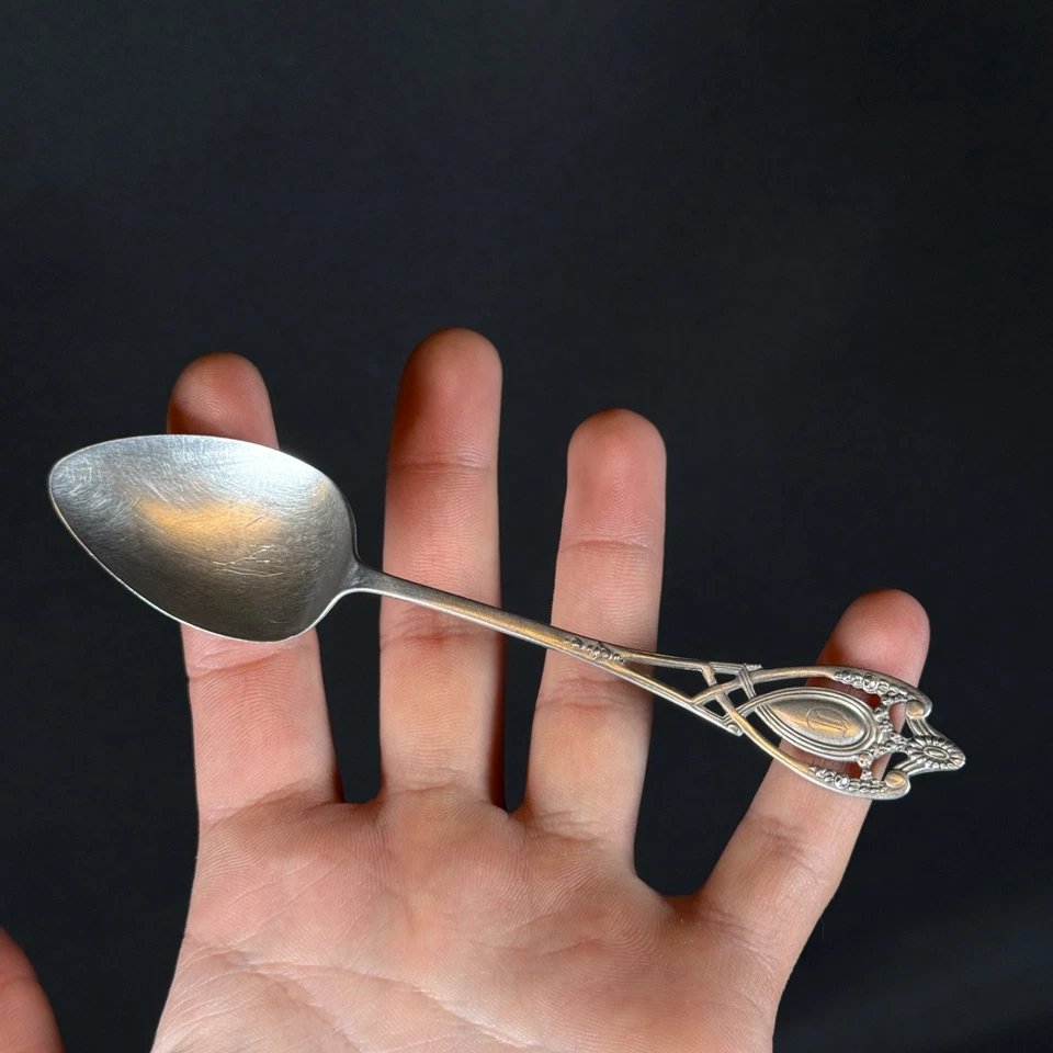 4x colheres de chá Monticello de prata esterlina RLB antiga Pat 28 de janeiro 08 67g - Imagem 4 de 4