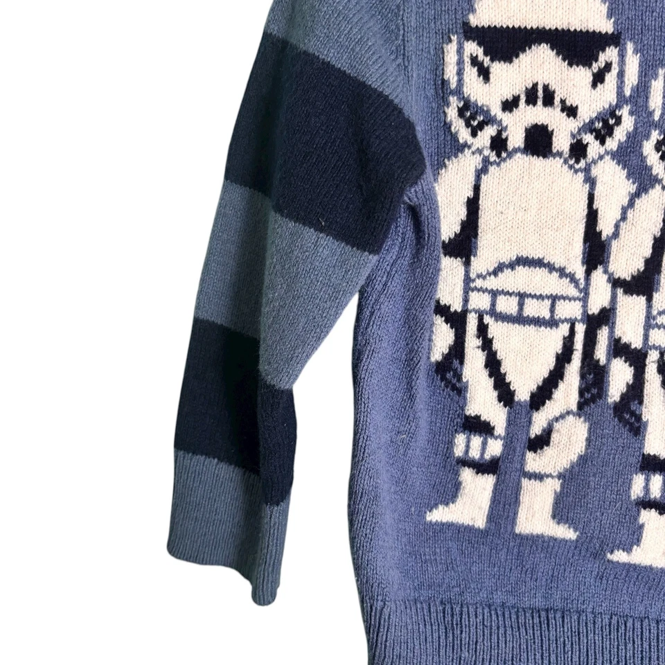 Suéter Gap Niño Pequeño Star Wars Stormtrooper Azul Rayas Tejido Talla 18/24 Meses Foto 3 de 4