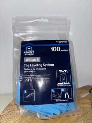 Lot Of 6 Project Source Wedge B Tile Leveling System 600 Total PCs. NIP-1690487
