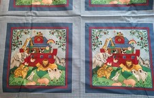 Noah Blue Panel Fabric - children, quilting, nursery - 1 yd - SALE  5.00/yd