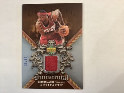 LEBRON JAMES 2007-08 UD Artifacts - Divisional Artifacts RED JERSEY DA-LJ  39/50
