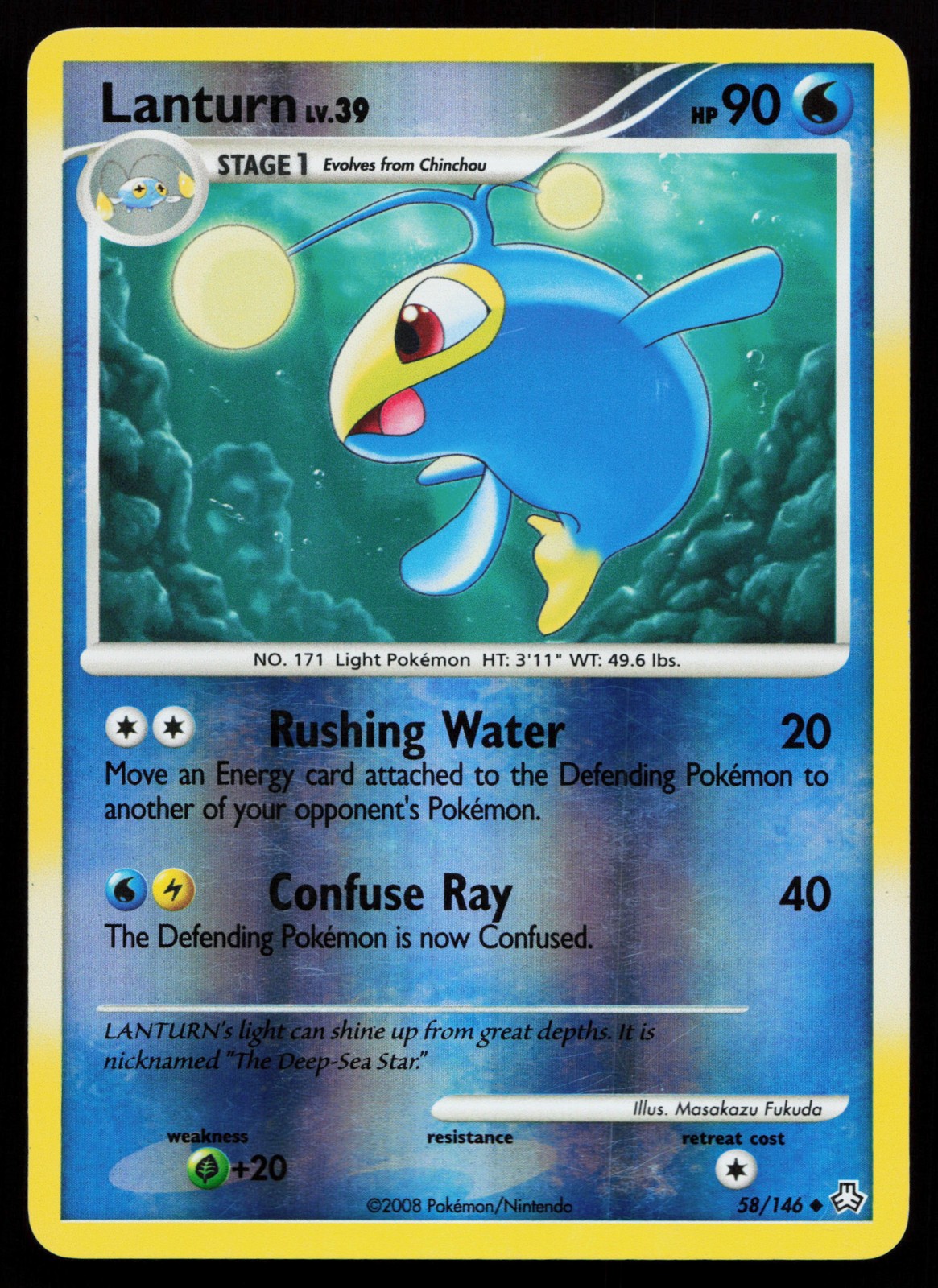 Lanturn 58/146 Uncommon Legends Awakened Reverse Holo Pokémon Card