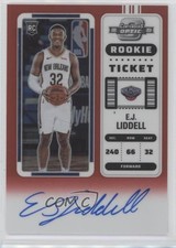 2022 Panini Contenders Optic Rookie Ticket Red Prizm 74/99 EJ Liddell Auto 1a07