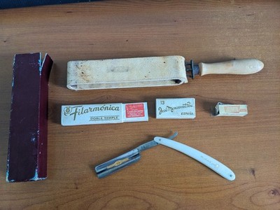 Rasiermesser Set Kohlschneider Filarmonica Doppeltempel Nr. 13 JMP - Komplettset Vintage