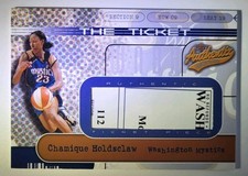 2002 Fleer Authentix WNBA The Ticket Chamique Holdsclaw Game Ticket #'d /410