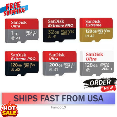 Sandisk Micro SD Card 64GB 128GB 256GB 512GB Extreme Pro Ultra Memory Cards lot