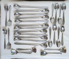 Nakazato Stainless Flatware Long Handled Spoons Tea Dessert Squared Spoons Japan
