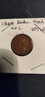 This is a Circulated 1864 No L Indian Head Penny
