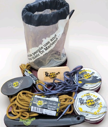 Dr. Martens Shoe Care Kit:6 Pr. Laces,Cloth,Brush,2 Cans Balsam-Dubbin,Shoe Horn