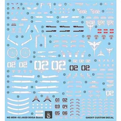 for HG 1/144 Jagd Doga Quess Custom Paraya Water UV Light Decal Reactive MSN-03