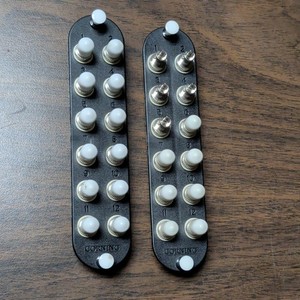 Corning 12-Port Fiber Optical ST Patch Panel Adapter Panel Module Set of 2
