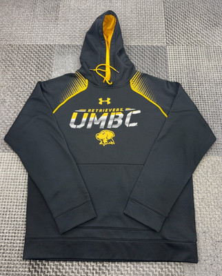 Under Armour UMBC Retrievers Hoodie Storm1 schwarz gelb Large Loose Fit