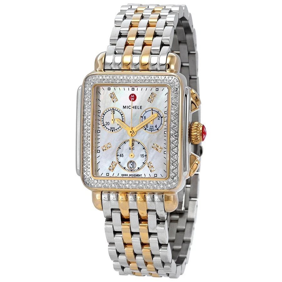 Michele Deco Swiss Chronograph Stainless Steel White Dial Watch MWW06A000776 - Image 3 of 4