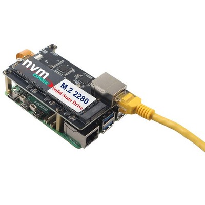 ZP593 PCIe to 2.5G Ethernet Network Port PCIe to M.2 Key M NVMe SSD HAT Adapt...