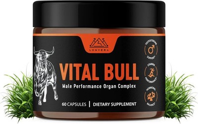 Vital Bull Beef Organ Supplement for Men   Grass Fed Organs with Heart