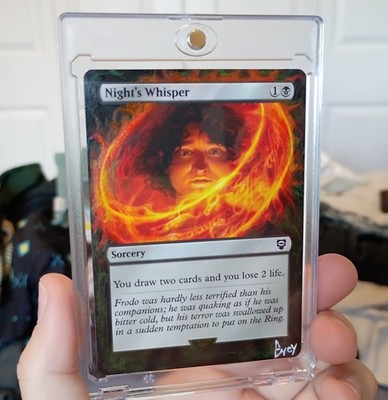 Hand painted Night's Whisper mtg alter with one-touch magnetic case!