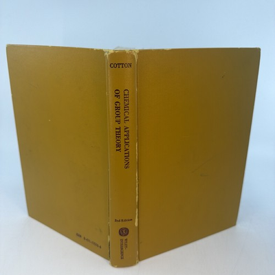 #ad Chemical Applications of Group Theory 2nd Ed Cotton 1971 HC AZ 33 $29.99