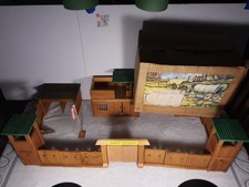 Ver Vero Olbernhau Fort Texas Balsam Wood Playset with Original Box Made In GDR