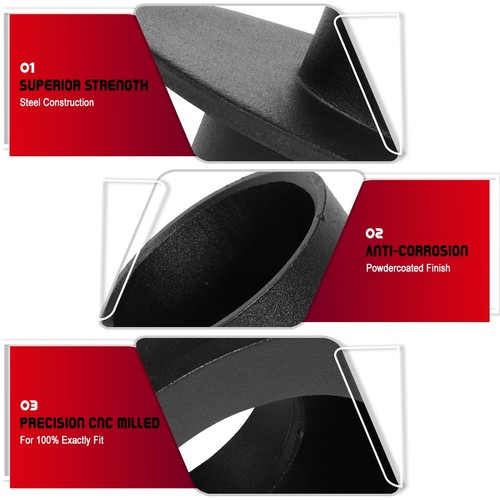 3" Front/Rear Spring Spacers Shock Extension Brackets for 07-18 Jeep Wrangler JK - Picture 4 of 6