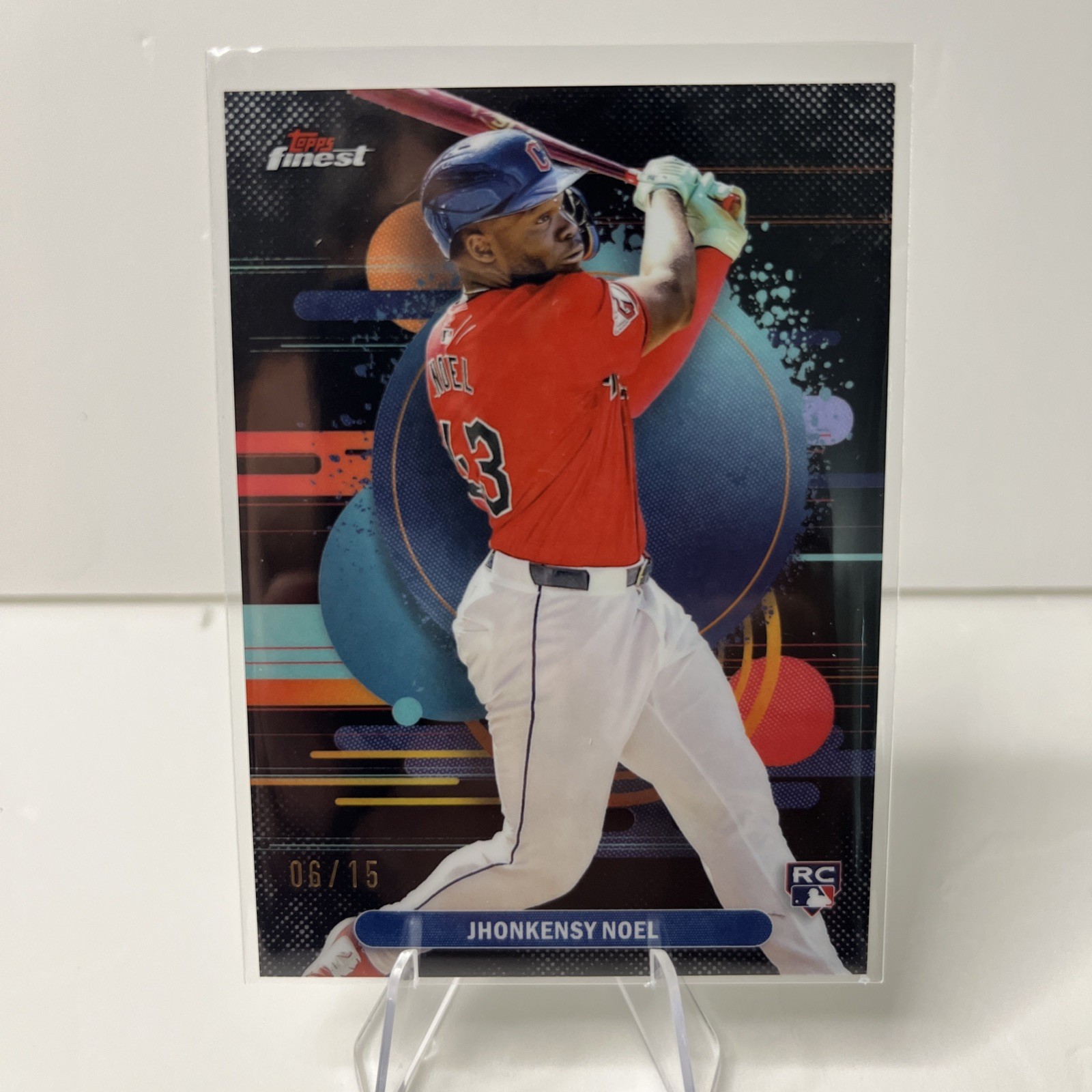 Jhonkensy Noel 2025 Topps Finest Black Uncommon Refractor RC /15 Guardians