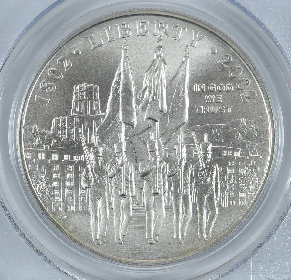 2002-W West Point Commemorative Dollar MS69 PCGS Blue Label - Image 3 of 4