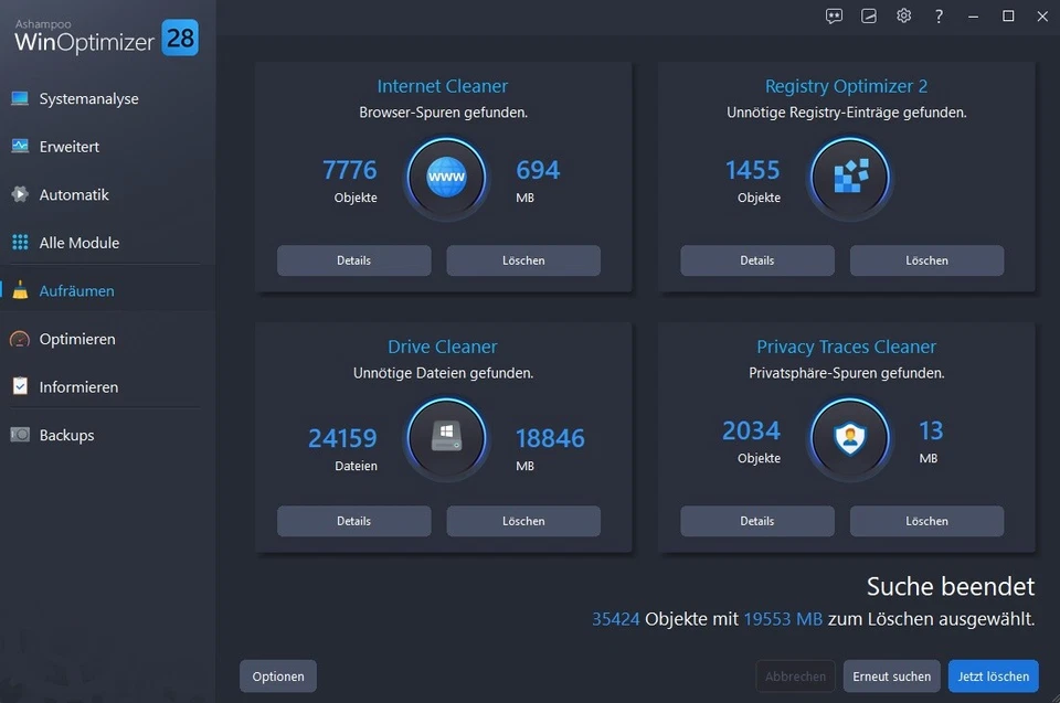 Aktion: Ashampoo WinOptimizer 28 / 1 PC / Dauerlizenz / KEY (ESD) - Bild 4 von 4