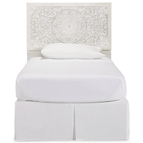 Signature Design by Ashley Traditional Paxberry Twin Panel Headboard, Whitewash - Picture 4 of 5