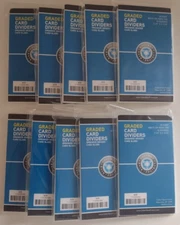 (100) CSP Graded Card Dividers 28Pt White 3 1/4"x5 11/16" NIP Write-on Index Tab