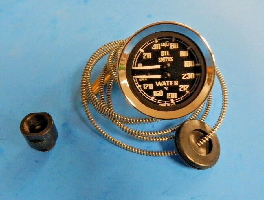 Nuevo medidor de aceite Smiths doble temperatura del agua Triumph Spitfire con adaptador + kit de instalación Foto 2 de 4