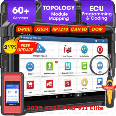 LAUNCH X431 PAD VII PAD 7 Car+Truck Heavy Duty 24V ADAS Diagnostic Scanner Tool