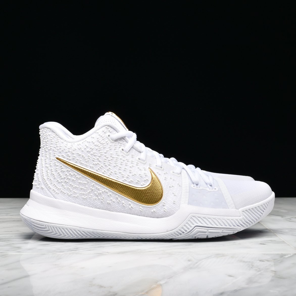 kyrie 3 white and gold