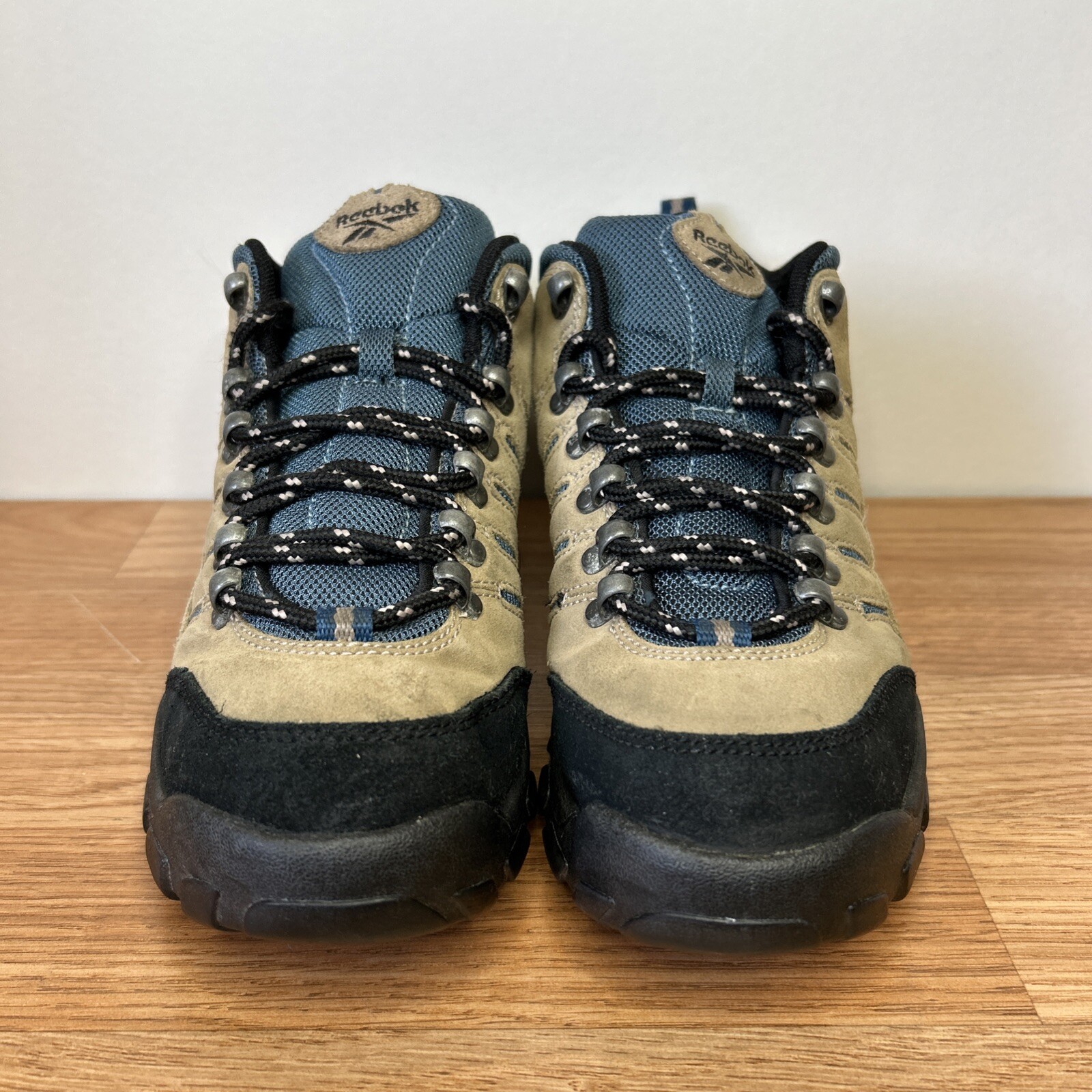 Reebok Brown/Blue Suede Leather Hiking Trail Shoes Boots Sneakers Men’s Size 7 thumbnail 4