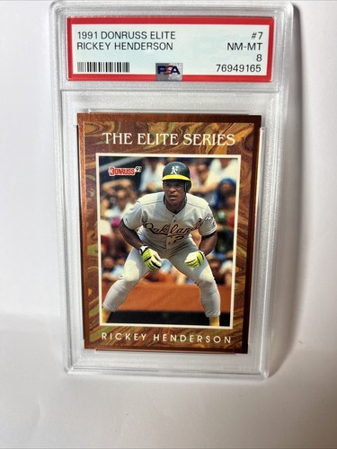1991 Donruss Elite Rickey Henderson PSA 8 Very Low Population