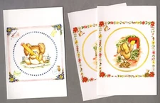 3 Brown Bunny Rabbit Blank Note Cards, Barrington Studios, Michael Abrams Spring