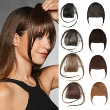 CLEARANCE 100 HUMAN HAIR Thin Bangs Clip In Remy Hair Extensions Air Hairpiece