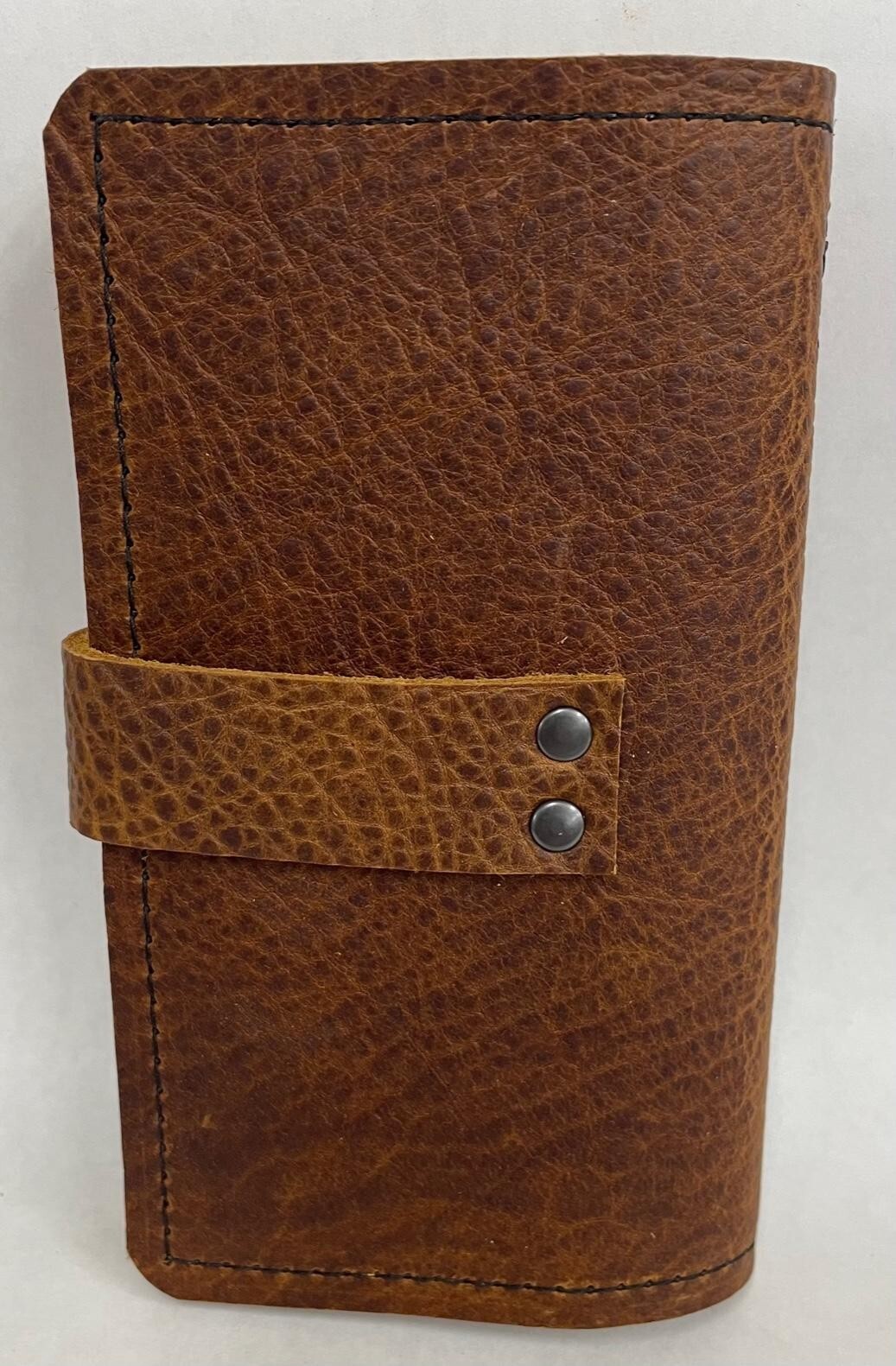 WAXED BISON BUFFALO Leather Fly Wallet - Fly Book, USA MADE FREE SHIPPING