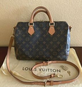 LOUIS VUITTON Monogram Speedy BANDOULIÈRE 30 Shoulder Crossbody Strap 3Way Bag | eBay