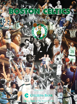 Boston Celtics TEAM OF THE CENTURY 1946-99 All-Time Legends 18x24